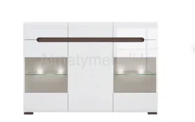 Ацтека 011 тумба KOM2W1D3S/10/15 без подсветки (белый+венге магия) ВМК Украина
