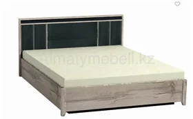 Nature 307 (спальня) Кровать Люкс (1600), Гаскон Пайн-Черный  /ГЛАЗОВ/